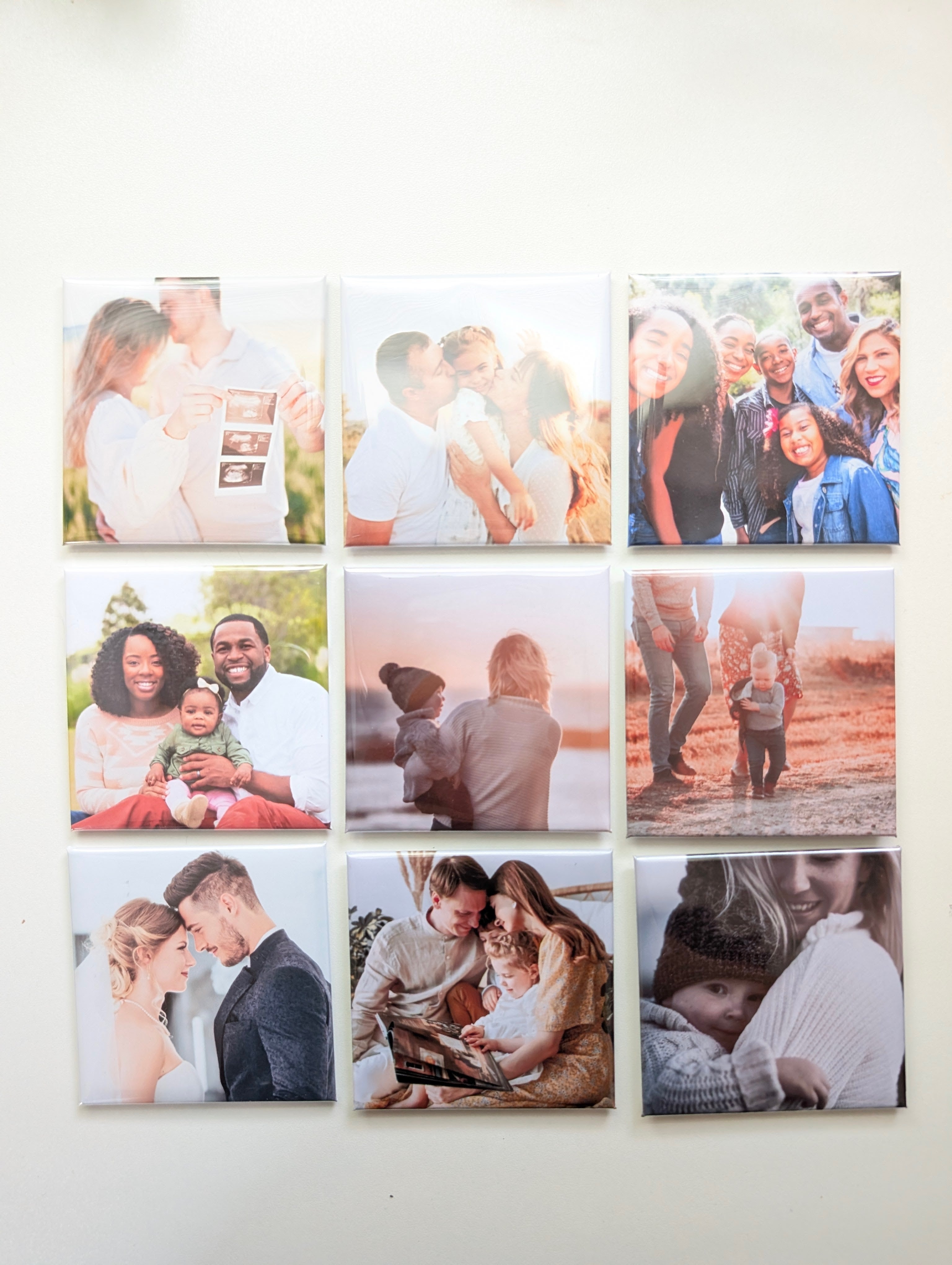 Set of 9 Custom Photo Magnets