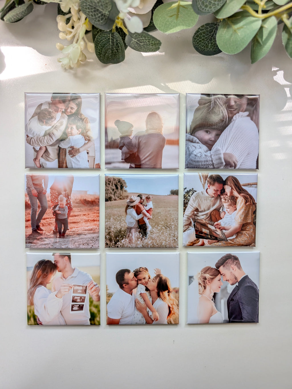 Set of 9 Custom Photo Magnets