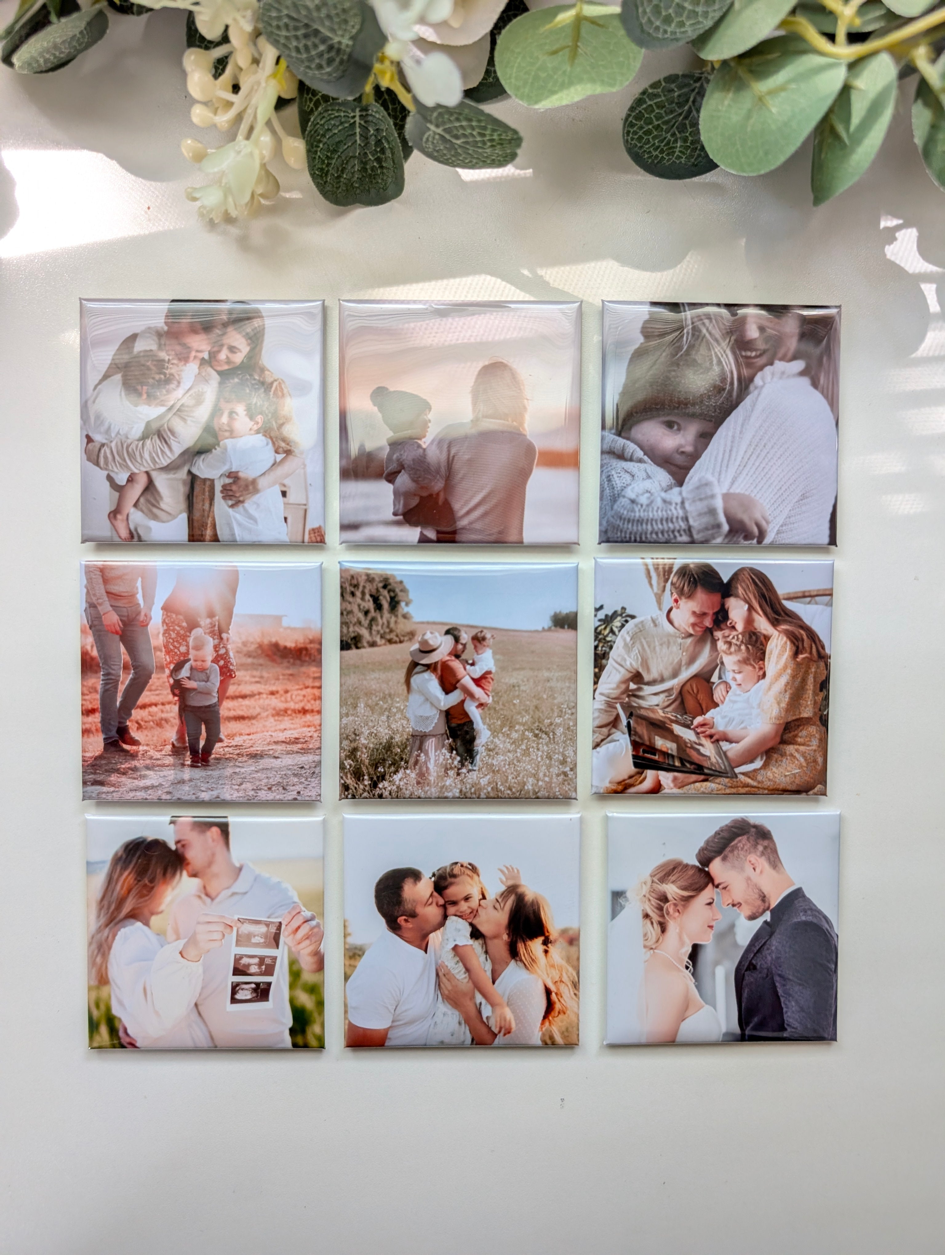 Set of 9 Custom Photo Magnets
