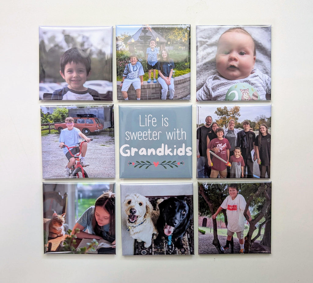 Grandkids photo magnets