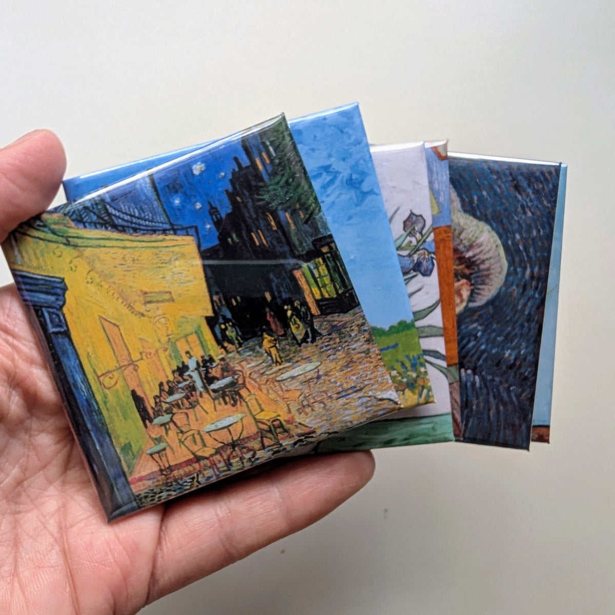 Van Gogh Fridge Magnets, Fridge Decor, Photo Magnets, Set of 6 2.5", Art Lover Gift